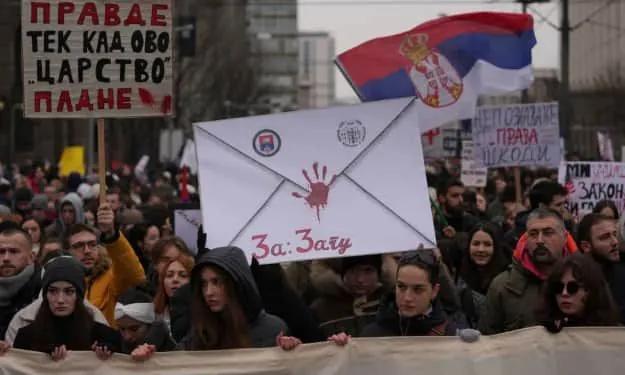 Mass protests in Serbia: thousands took to the streets following a tragedy at the train station.